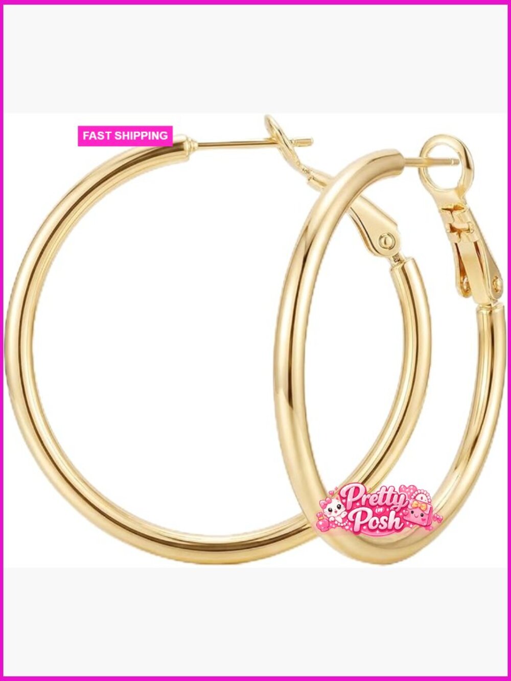 14K Gold Hoop Earrings Sleek Minimalist Thin Hoops Daily Wear Jewelry